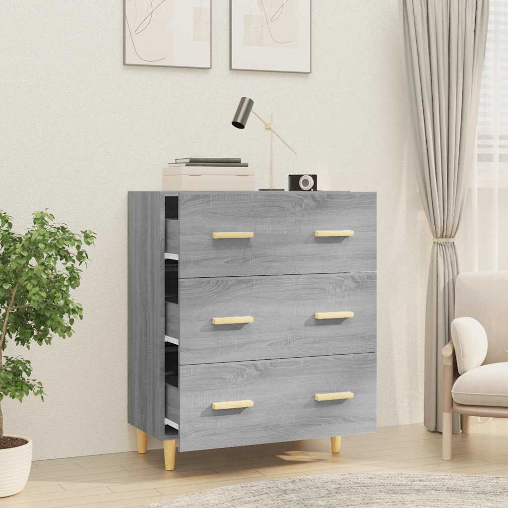 skænk 70x34x90 cm konstrueret træ grå sonoma-eg