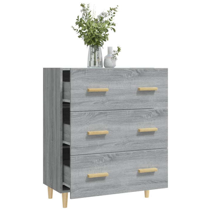 skænk 70x34x90 cm konstrueret træ grå sonoma-eg