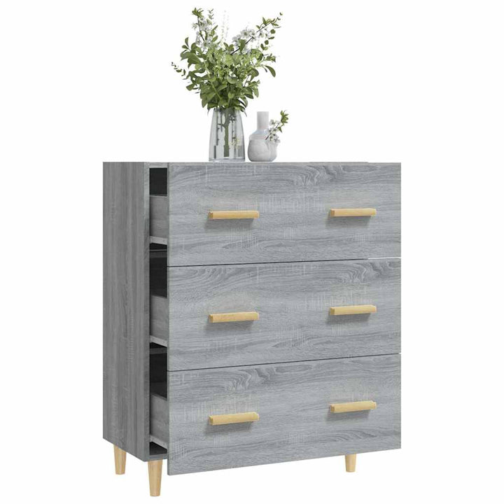skænk 70x34x90 cm konstrueret træ grå sonoma-eg