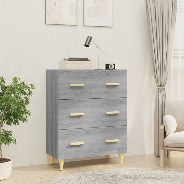 skænk 70x34x90 cm konstrueret træ grå sonoma-eg