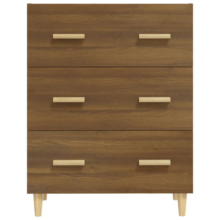 skænk 70x34x90 cm konstrueret træ brun egetræsfarve