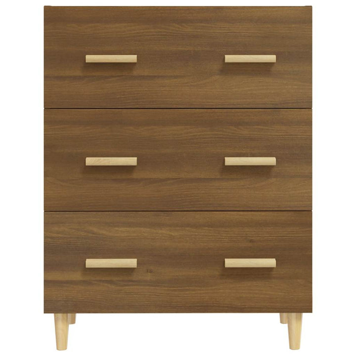 skænk 70x34x90 cm konstrueret træ brun egetræsfarve