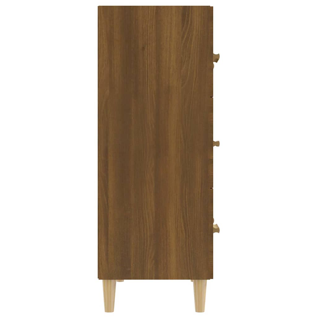 skænk 70x34x90 cm konstrueret træ brun egetræsfarve