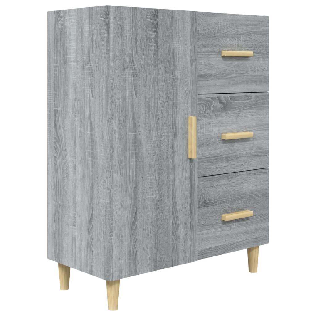 skænk 69,5x34x90 cm konstrueret træ grå sonoma-eg