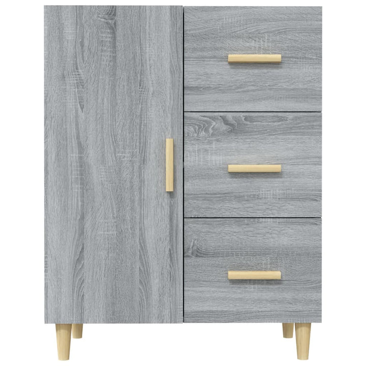 skænk 69,5x34x90 cm konstrueret træ grå sonoma-eg