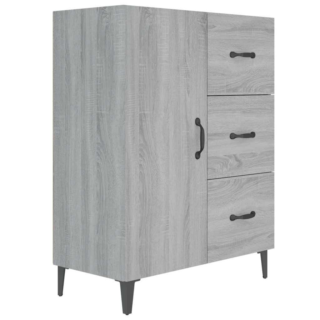 skænk 69,5x34x90 cm konstrueret træ grå sonoma-eg
