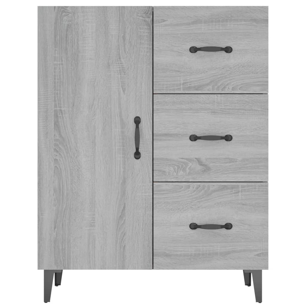 skænk 69,5x34x90 cm konstrueret træ grå sonoma-eg