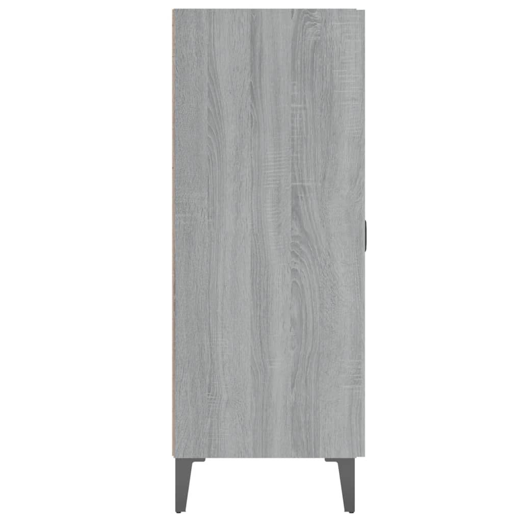 skænk 69,5x34x90 cm konstrueret træ grå sonoma-eg