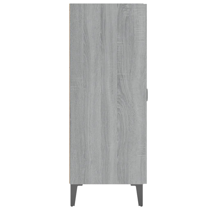 skænk 69,5x34x90 cm konstrueret træ grå sonoma-eg