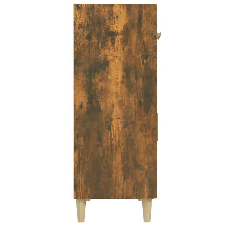 skænk 69,5x34x89 cm konstrueret træ røget egetræsfarve