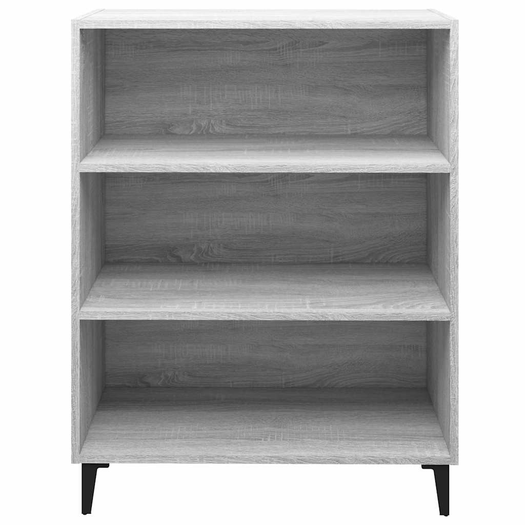 skænk 69,5x32,5x90 cm konstrueret træ grå sonoma-eg