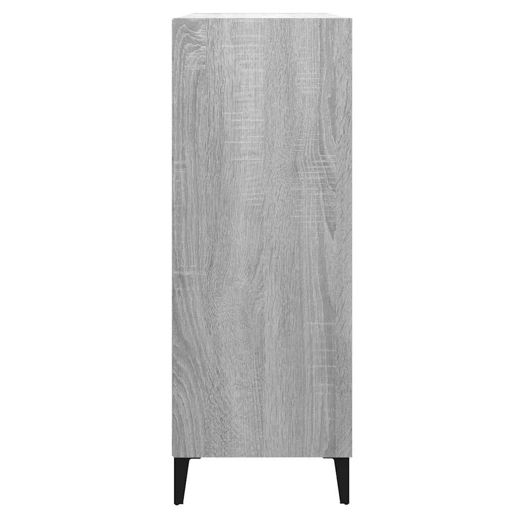 skænk 69,5x32,5x90 cm konstrueret træ grå sonoma-eg
