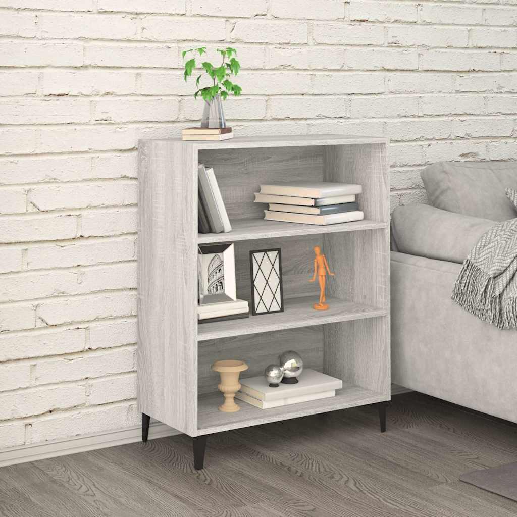 skænk 69,5x32,5x90 cm konstrueret træ grå sonoma-eg