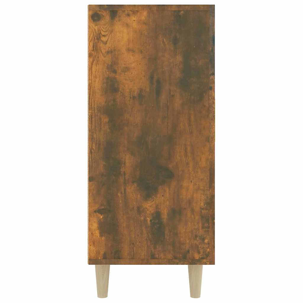 skab 90x34x80 cm konstrueret træ røget egetræsfarve