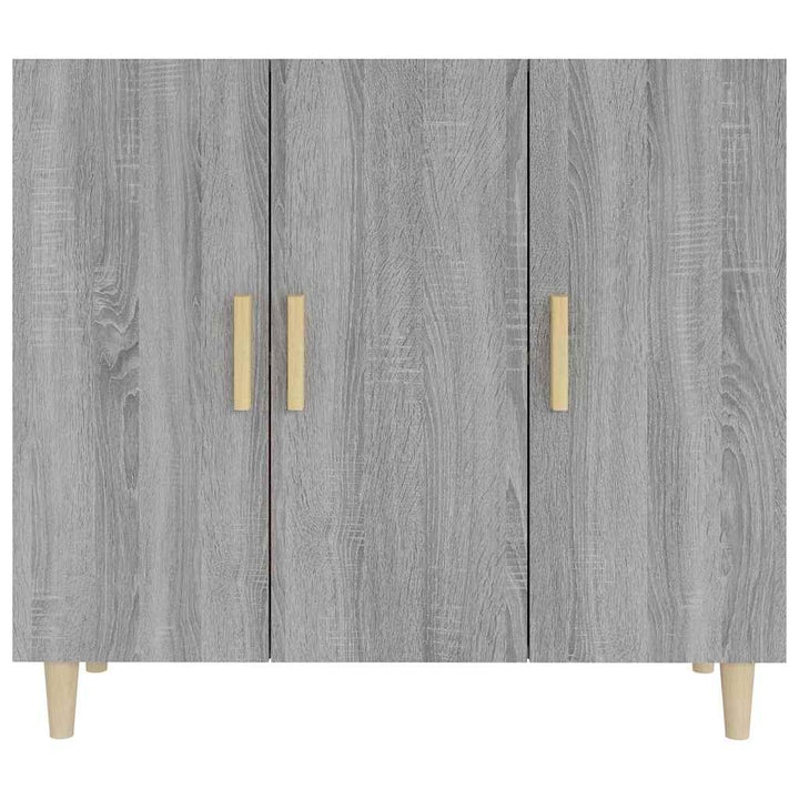 skab 90x34x80 cm konstrueret træ grå sonoma-eg