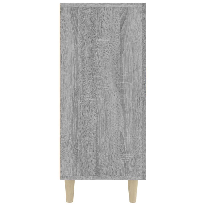 skab 90x34x80 cm konstrueret træ grå sonoma-eg