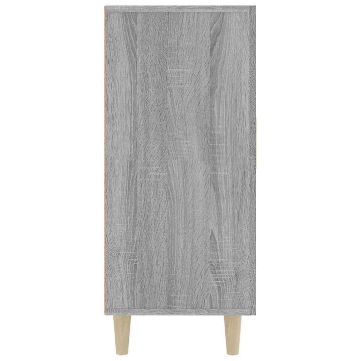 skab 90x34x80 cm konstrueret træ grå sonoma-eg