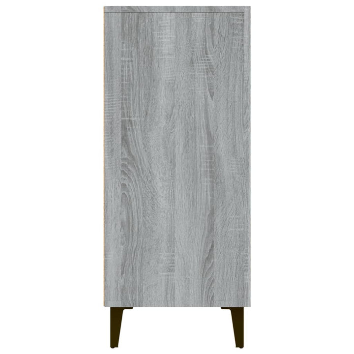 skab 90x34x80 cm konstrueret træ grå sonoma-eg
