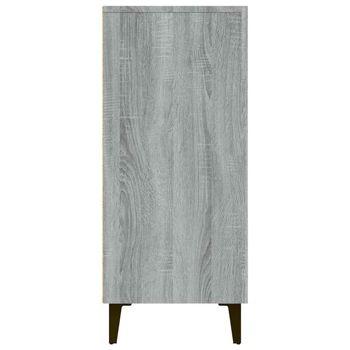 skab 90x34x80 cm konstrueret træ grå sonoma-eg