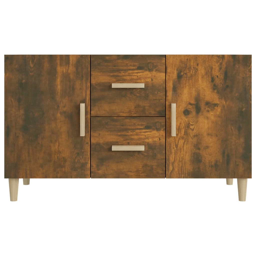 skænk 100x36x60 cm konstrueret træ røget egetræsfarve