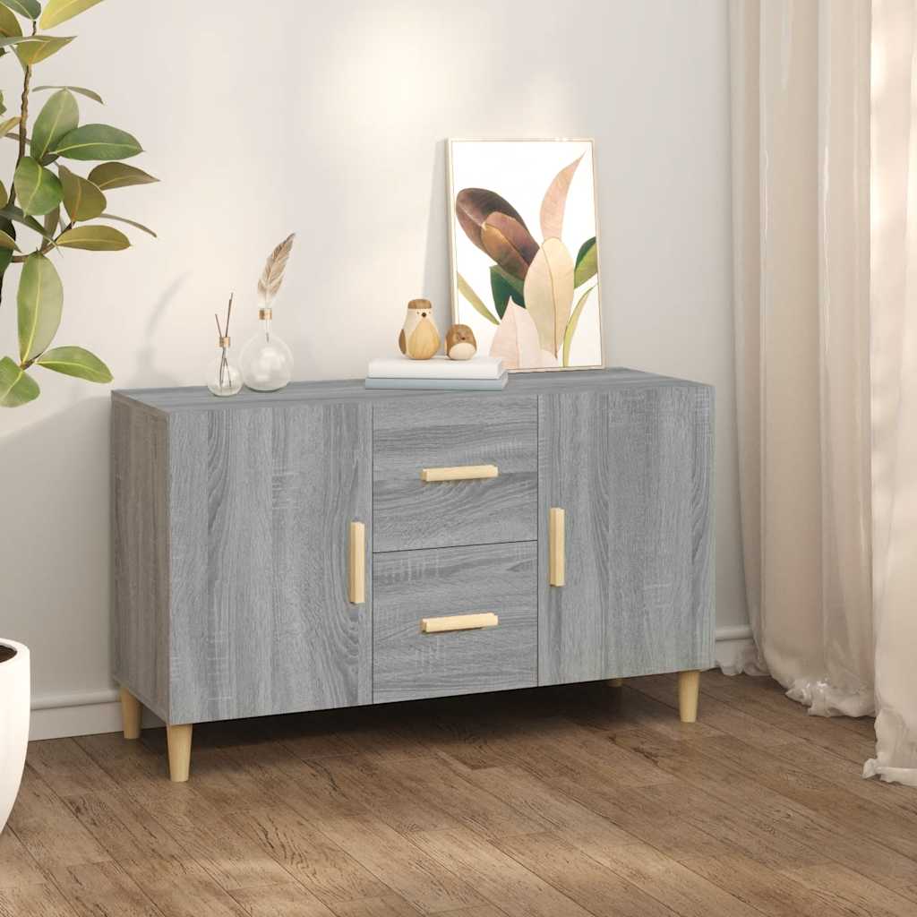 skænk 100x36x60 cm konstrueret træ grå sonoma-eg