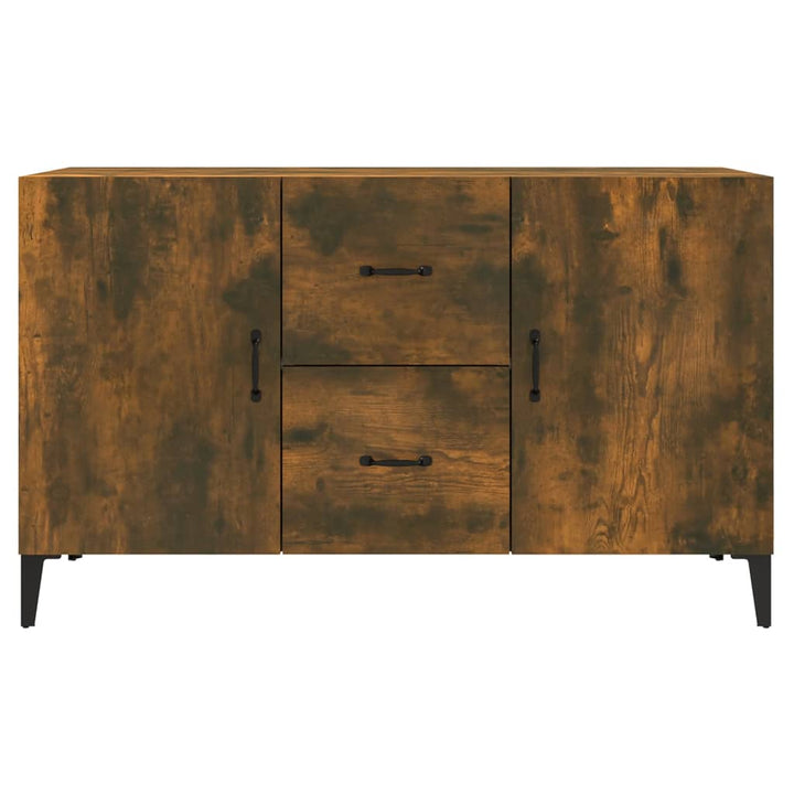 skænk 100x36x60 cm konstrueret træ røget egetræsfarve