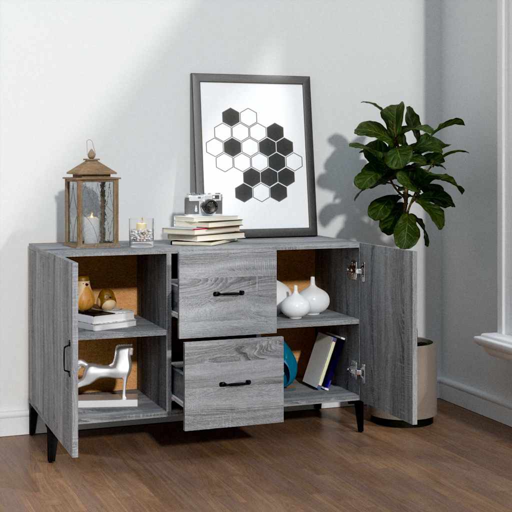 skænk 100x36x60 cm konstrueret træ grå sonoma-eg