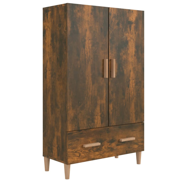 skab 70x31x115 cm konstrueret træ røget egetræsfarve