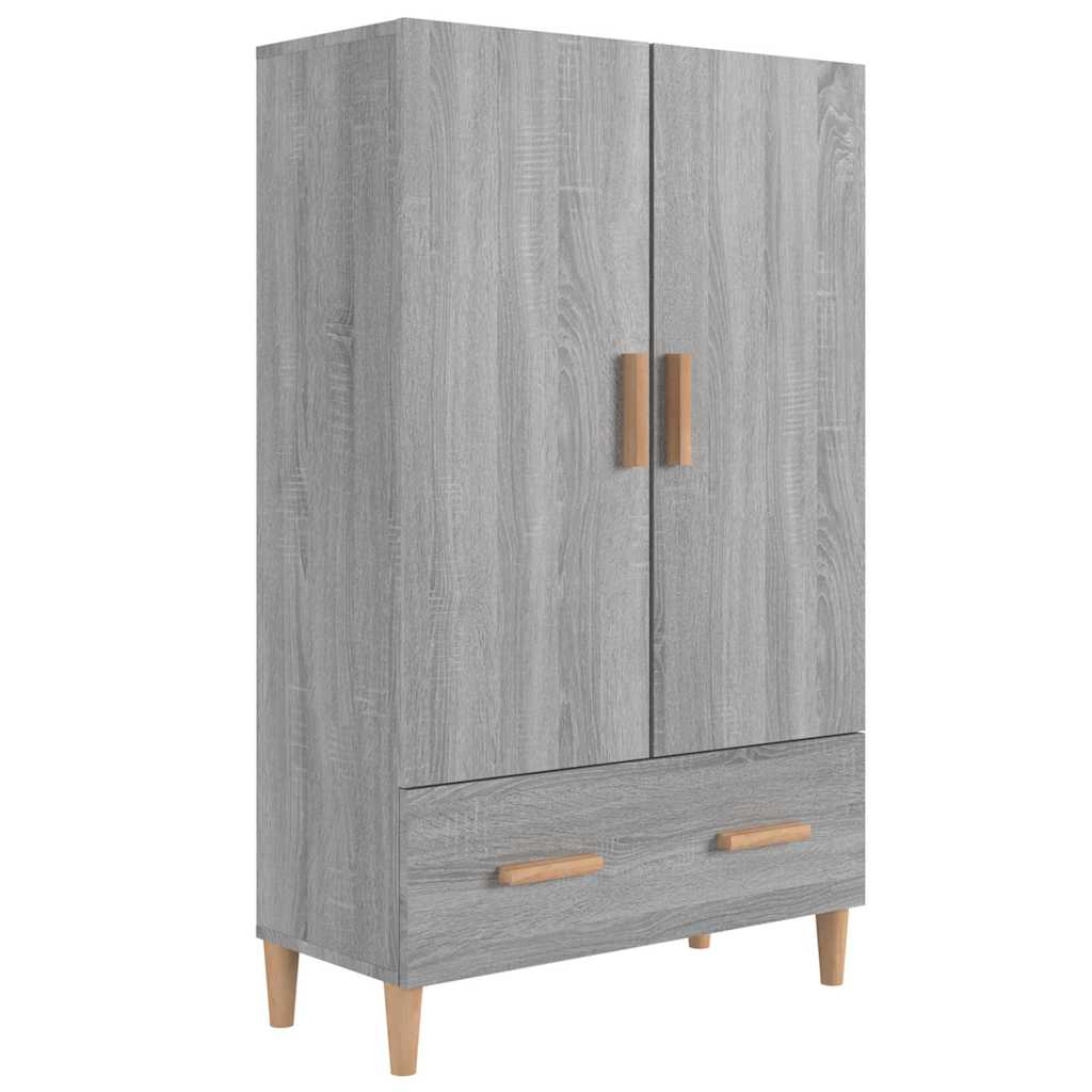 skab 70x31x115 cm konstrueret træ grå sonoma-eg
