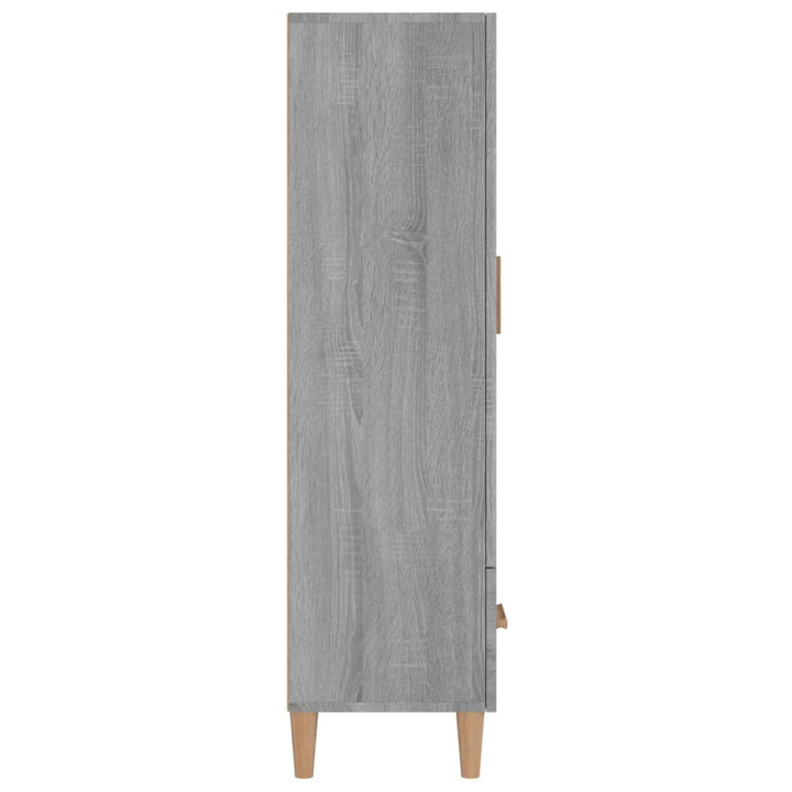 skab 70x31x115 cm konstrueret træ grå sonoma-eg