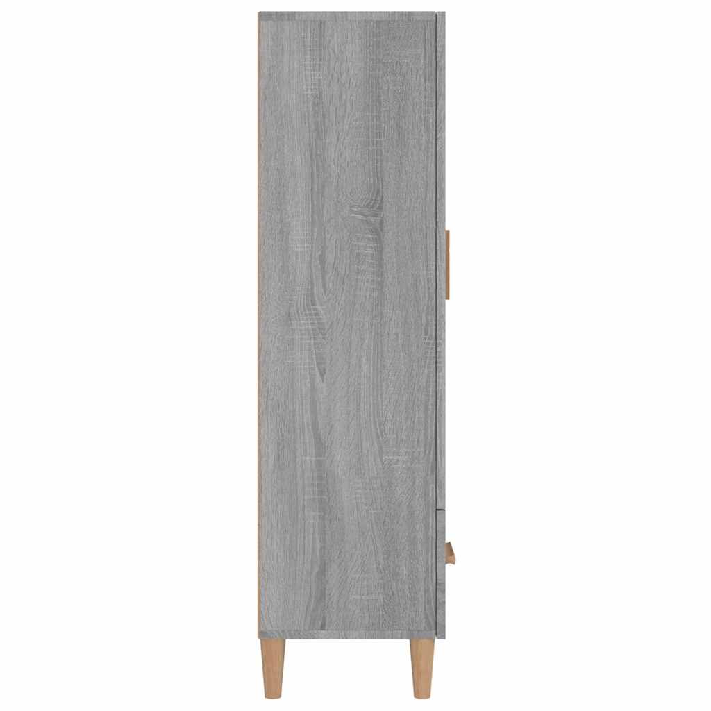 skab 70x31x115 cm konstrueret træ grå sonoma-eg