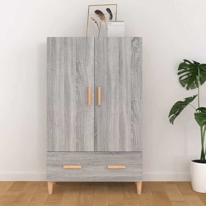 skab 70x31x115 cm konstrueret træ grå sonoma-eg