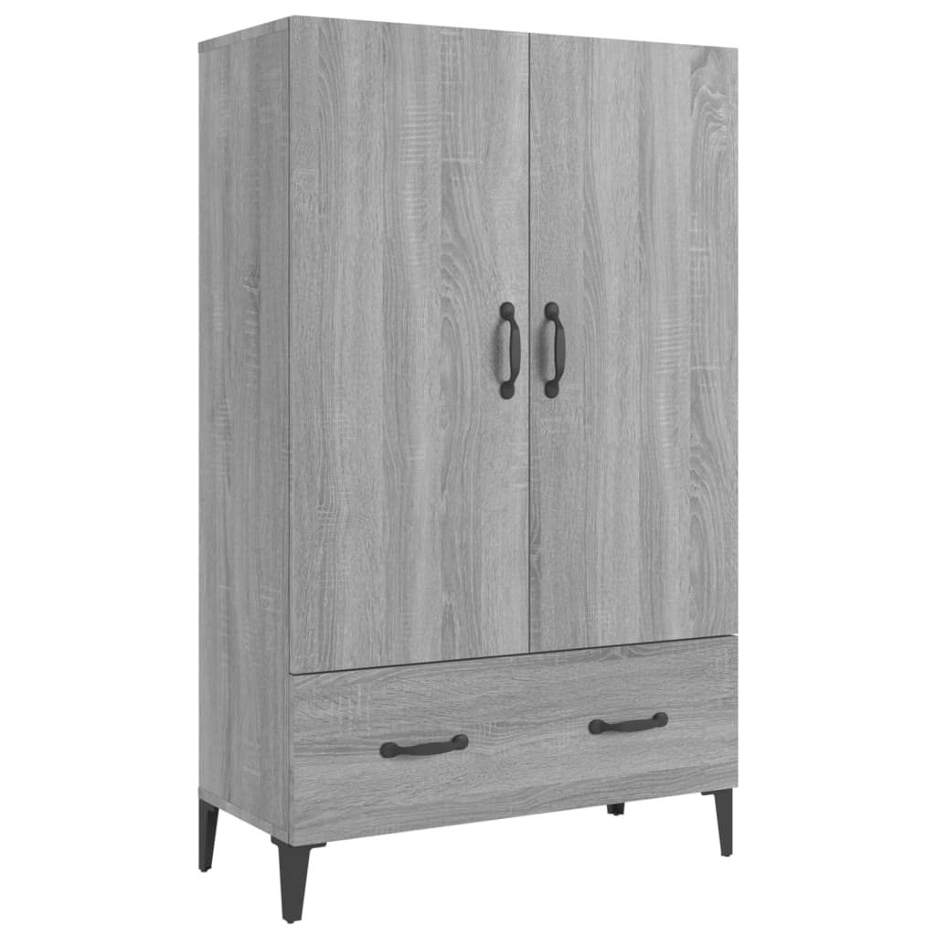 skab 70x31x115 cm konstrueret træ grå sonoma-eg