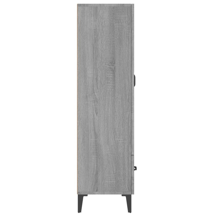 skab 70x31x115 cm konstrueret træ grå sonoma-eg