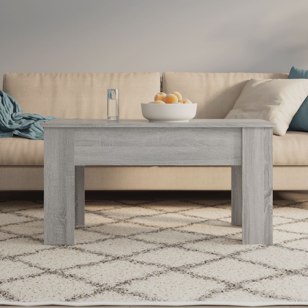 sofabord 101x49x52 cm konstrueret træ grå sonoma-eg
