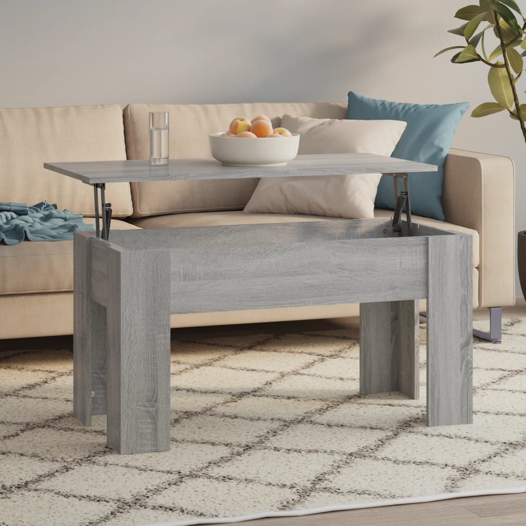 sofabord 101x49x52 cm konstrueret træ grå sonoma-eg