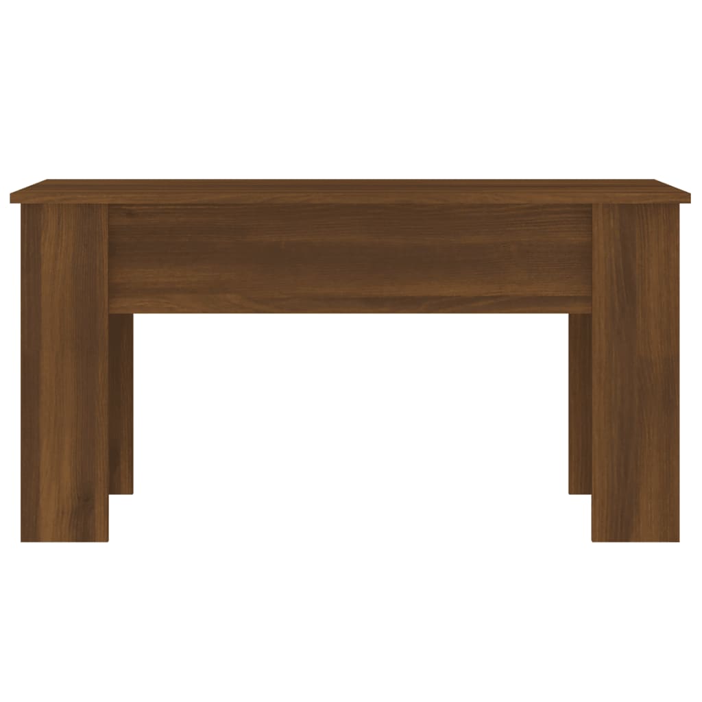 sofabord 101x49x52 cm konstrueret træ brun egetræsfarve