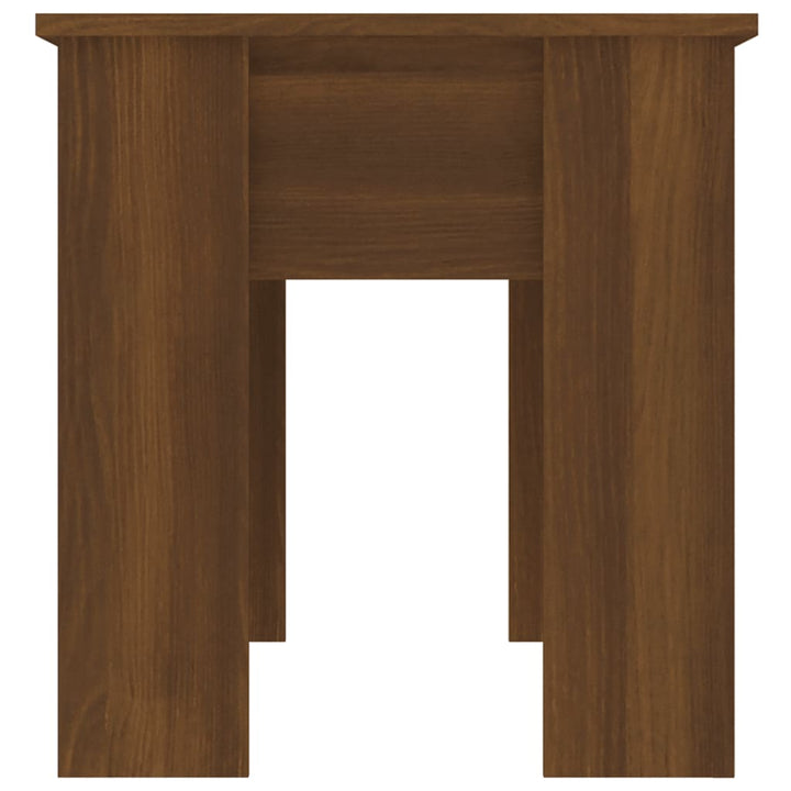 sofabord 101x49x52 cm konstrueret træ brun egetræsfarve
