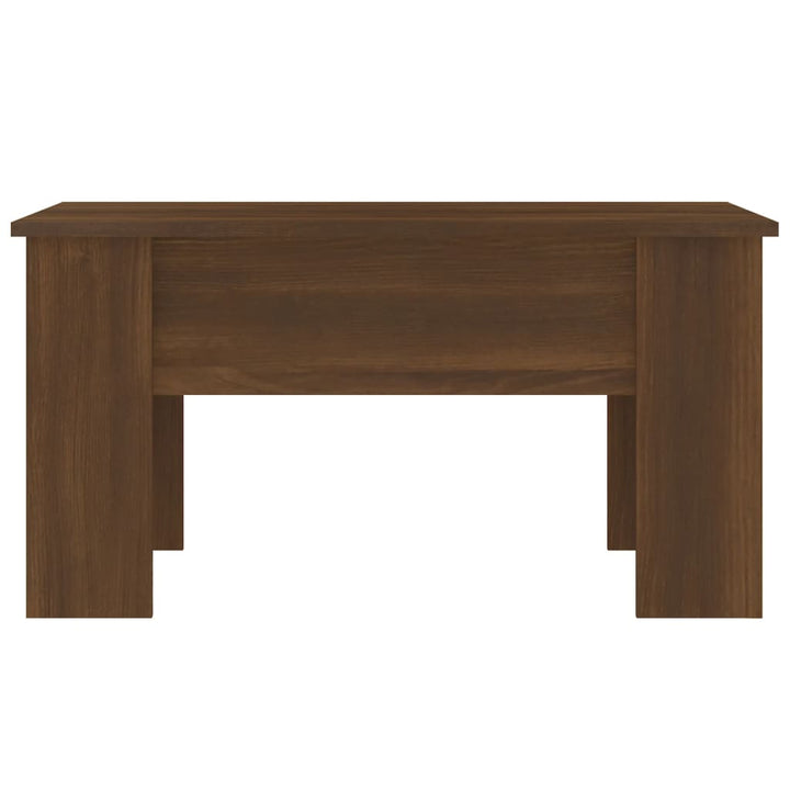 sofabord 79x49x41 cm konstrueret træ brun egetræsfarve