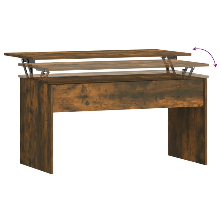 sofabord 102x50,5x52,5 cm konstrueret træ røget egetræsfarve
