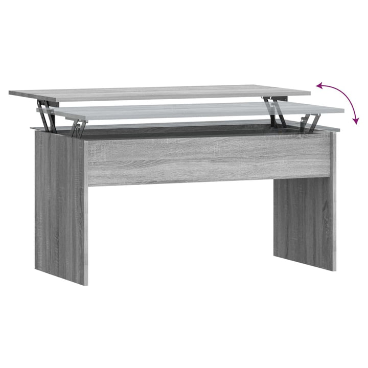 sofabord 102x50,5x52,5 cm konstrueret træ grå sonoma-eg