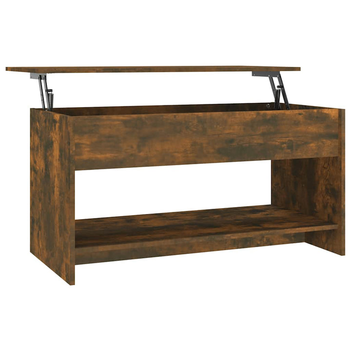 sofabord 102x50x52,5 cm konstrueret træ røget egetræsfarve