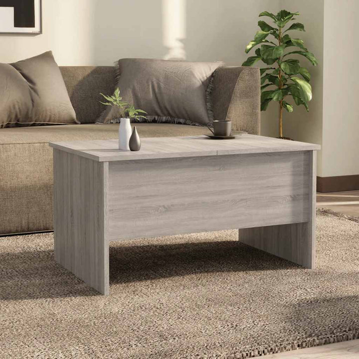 sofabord 80x50x42,5 cm konstrueret træ grå sonoma-eg