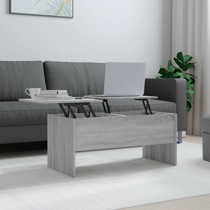 sofabord 102x50,5x46,5 cm konstrueret træ grå sonoma-eg