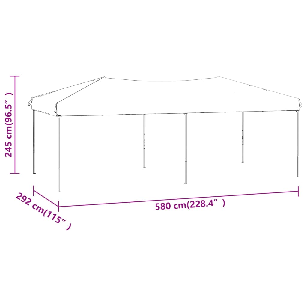 foldbart festtelt 3x6 m blå