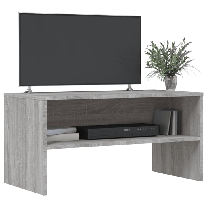 tv-bord 80x40x40 cm konstrueret træ grå sonoma-eg