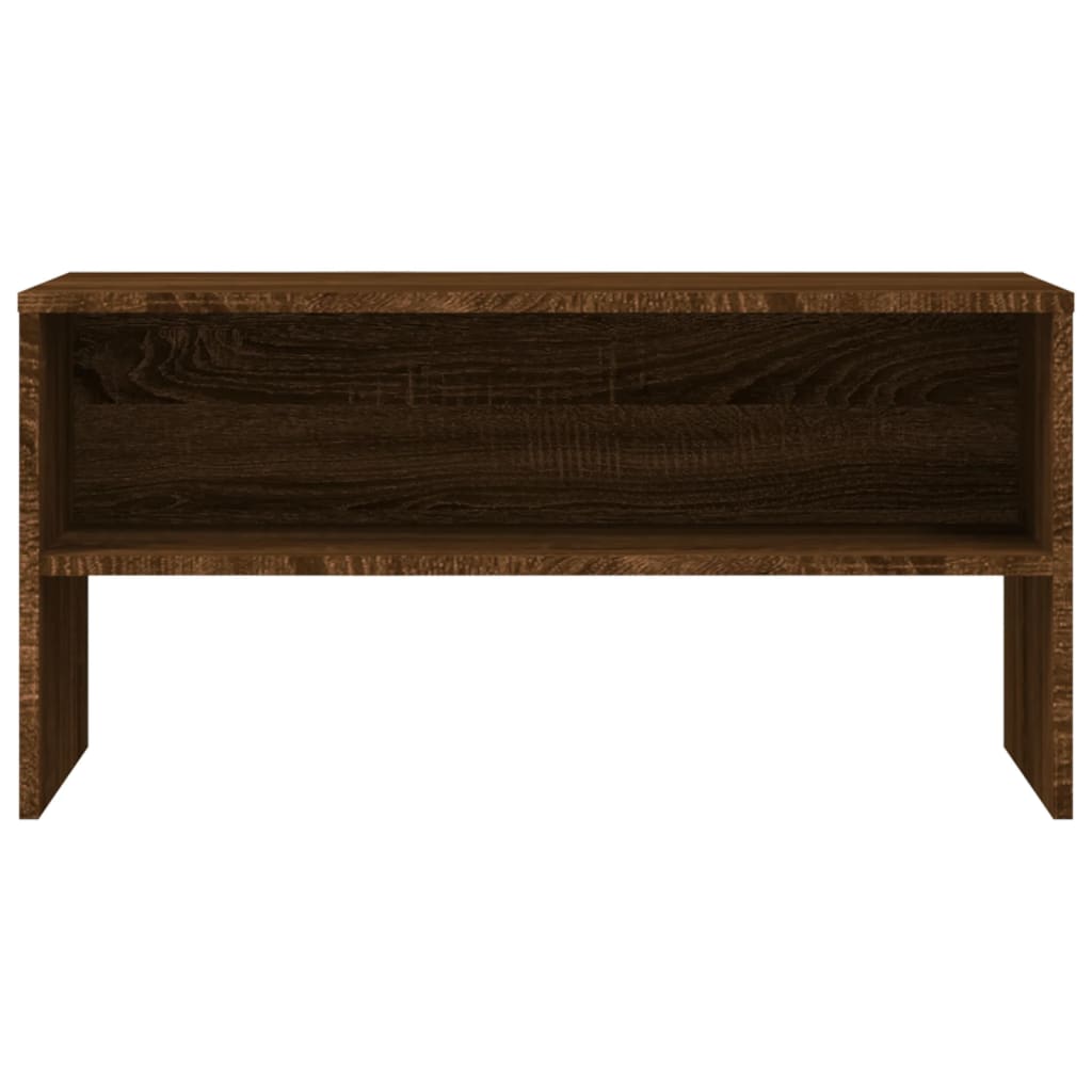 tv-bord 80x40x40 cm konstrueret træ brun egetræsfarve