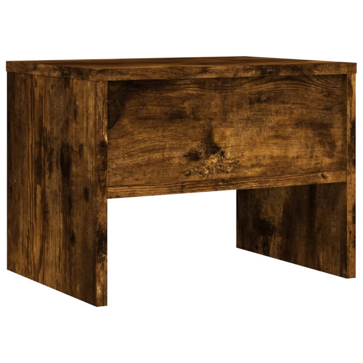 sengeborde 2 stk. 40x30x30 cm konstrueret træ røget egetræ