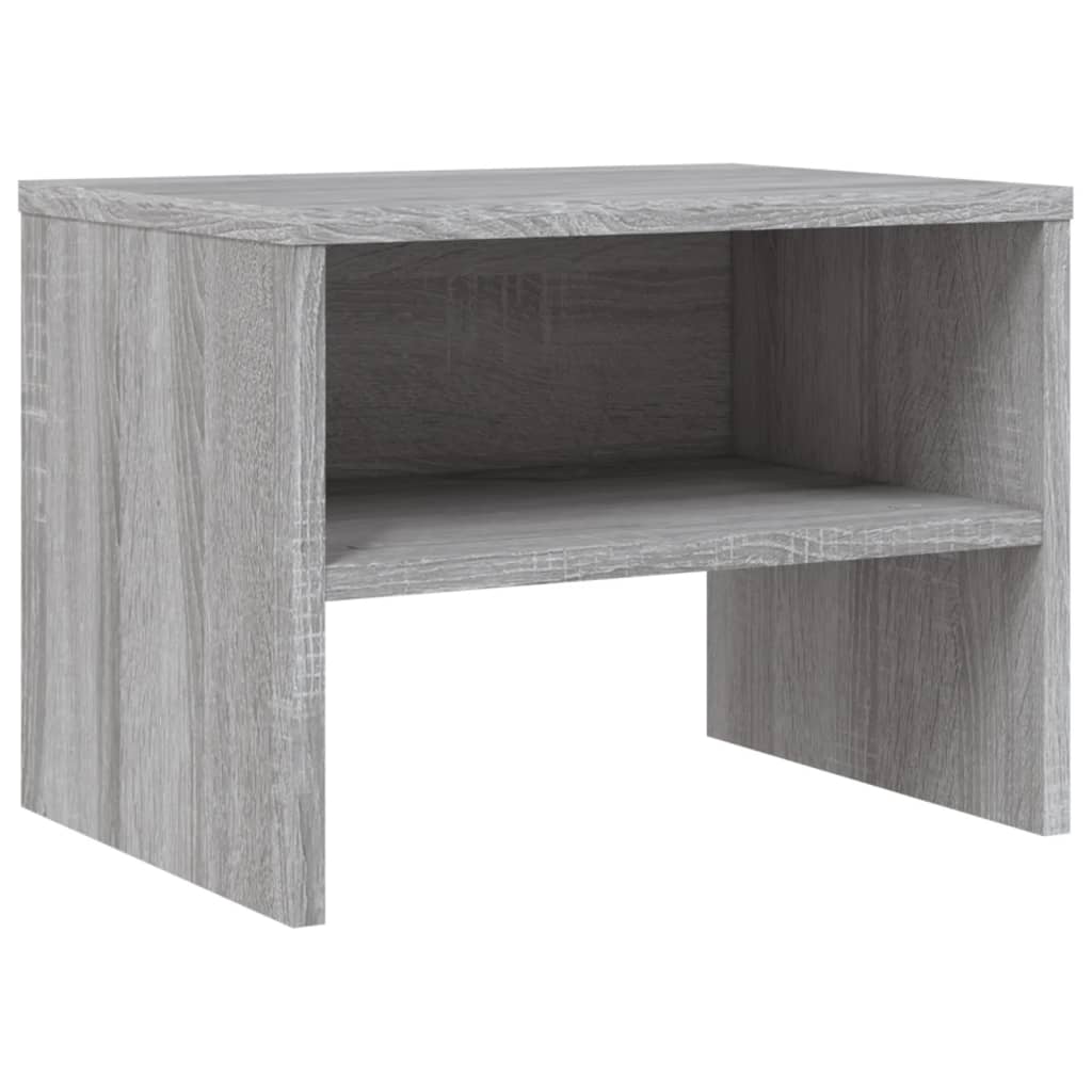 sengeborde 2 stk. 40x30x30 cm konstrueret træ grå sonoma-eg