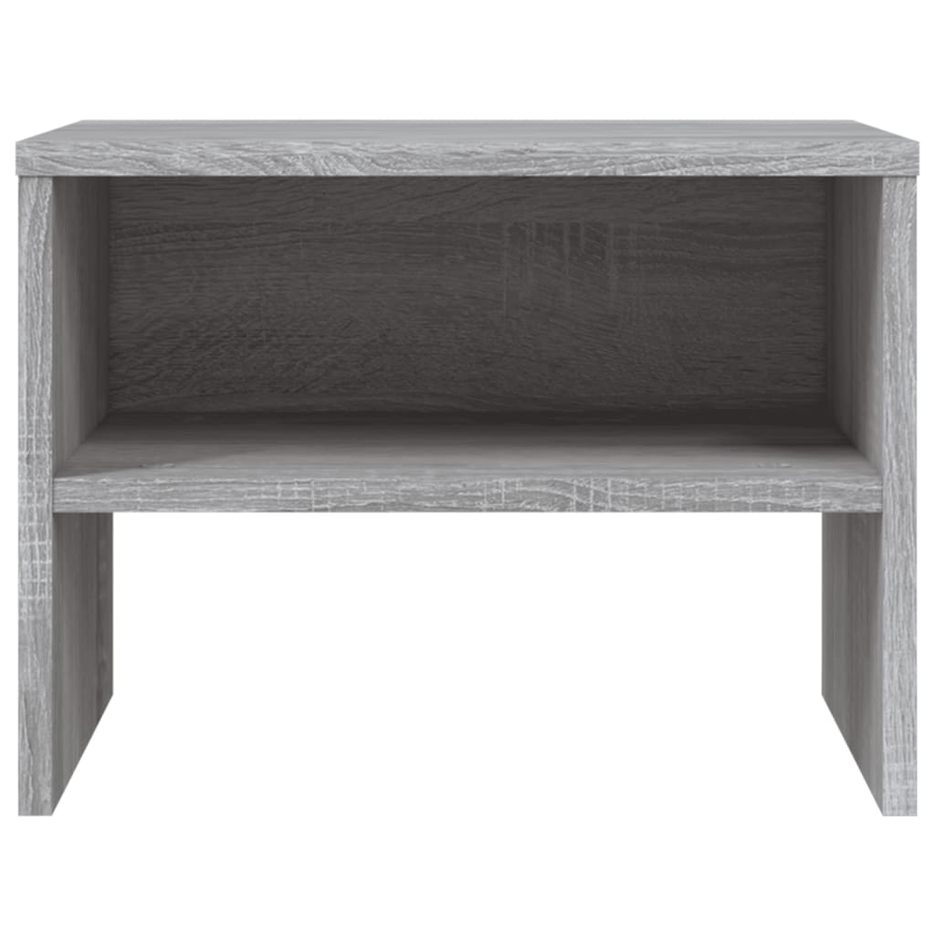 sengeborde 2 stk. 40x30x30 cm konstrueret træ grå sonoma-eg